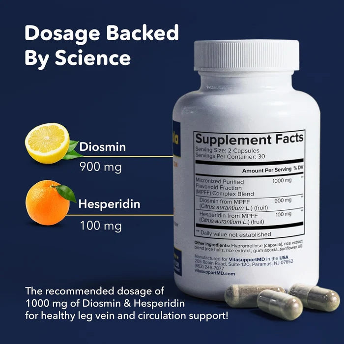 Diosmin & Hesperidin Capsules | Natural Hemorrhoid Support